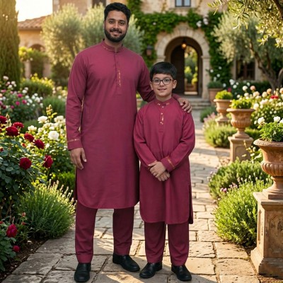 Maroon Matching Kabli Set