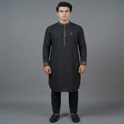 Black Embroidery Kabli Set
