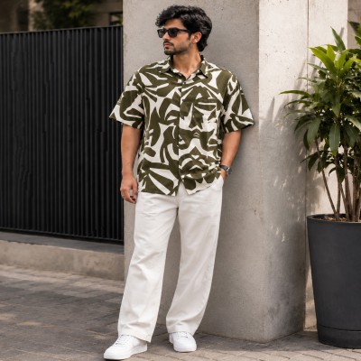 Olive Printed Shirt